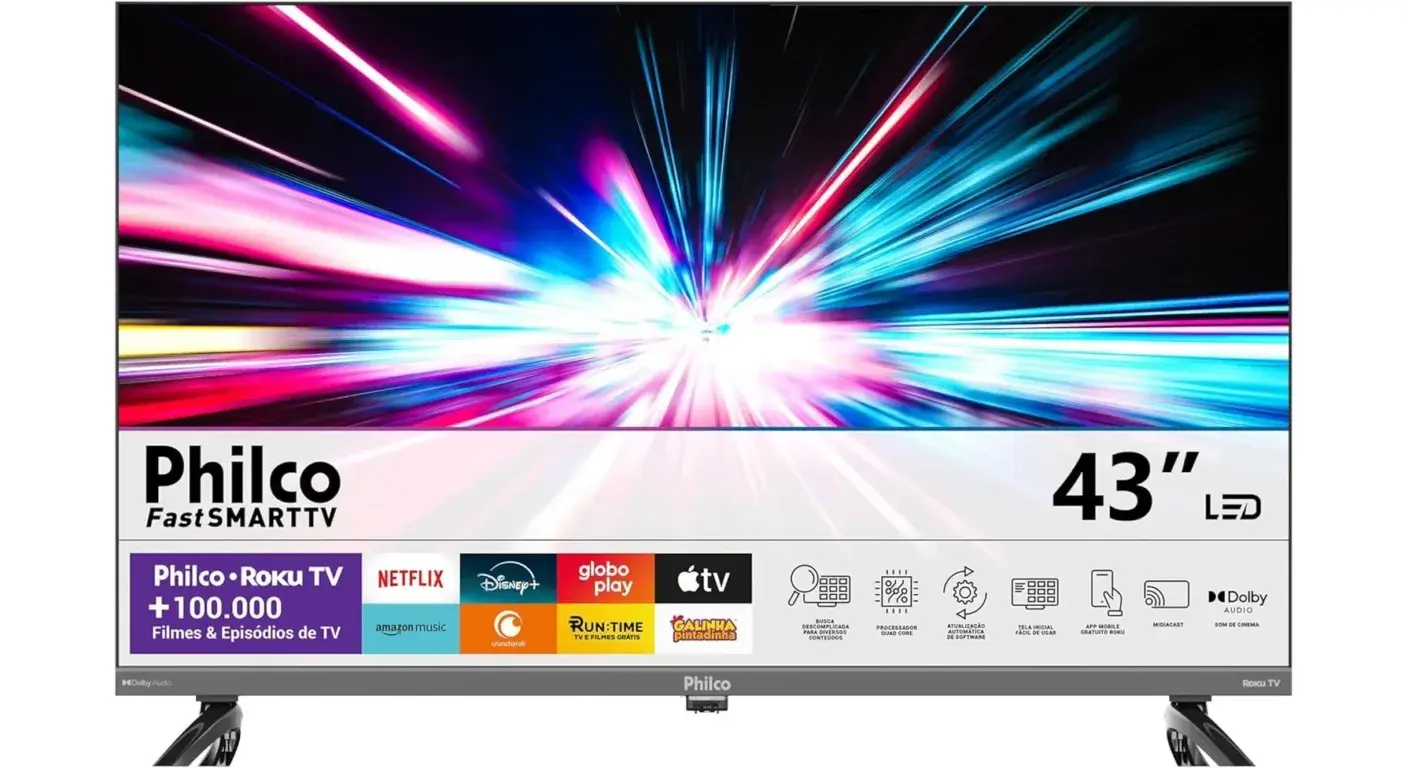 Tv Britânia é boa? Vale a pena ou é cilada? Veja antes de comprar 2 Smart Tv 43 Britânia Hdr10 Dolby Áudio Roku Tv B43kra