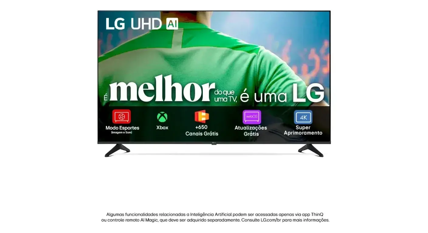 Tv LG é boa? Vale a pena ou é cilada? Veja antes de gastar seu dinheiro 2 Smart TV LG UHD AI UA75 50" HDR10 Pro